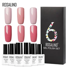 6 шт./компл. ROSALIND Гель-лак для ногтей маникюр Полупостоянный Vernis верхнее покрытие УФ светодиодный гель лак удаляющийся замачиванием Гель-лак для ногтей