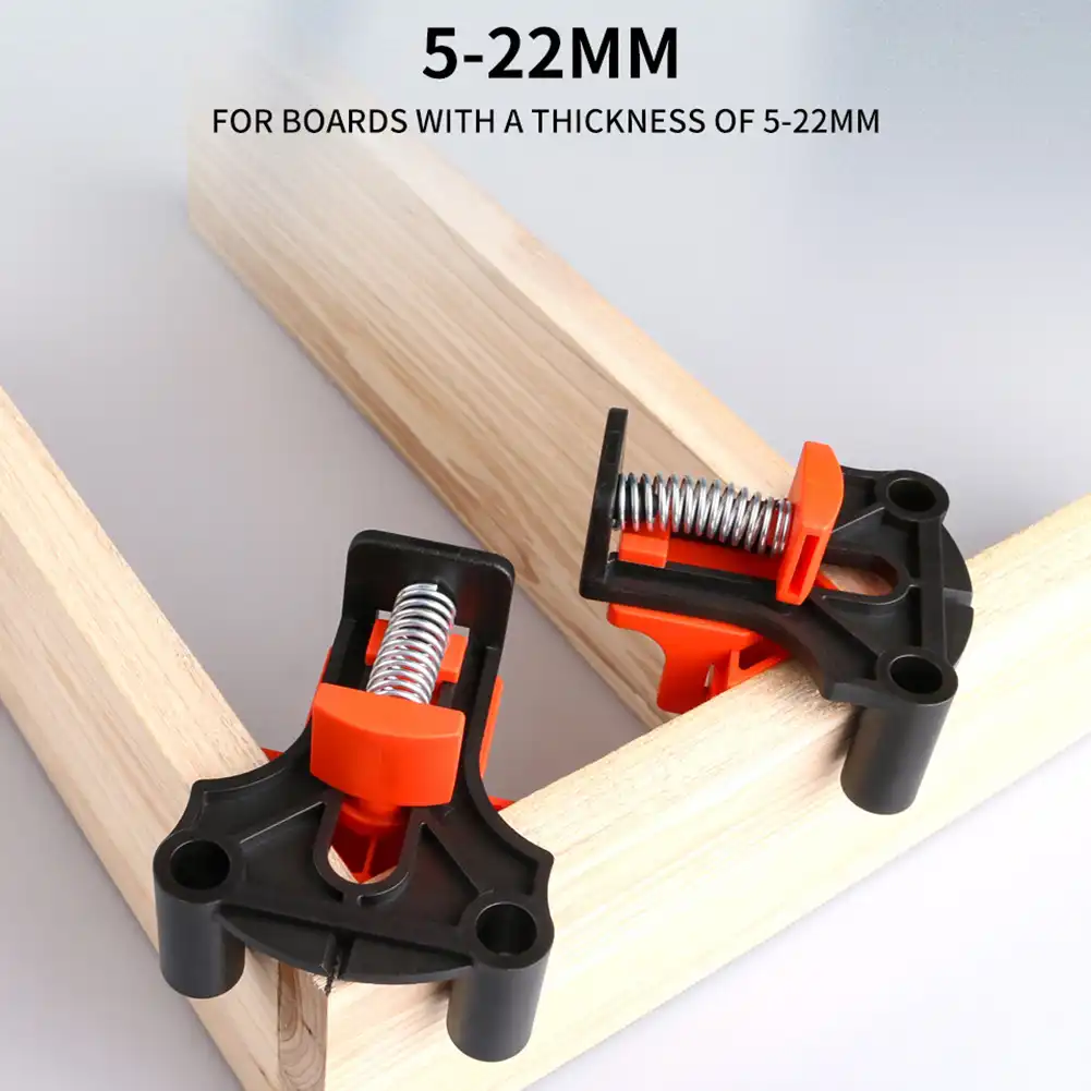 4Pcs//Set 90 Degree Right Angle Clip Clamps Corner Holders Woodworking Hand Tools
