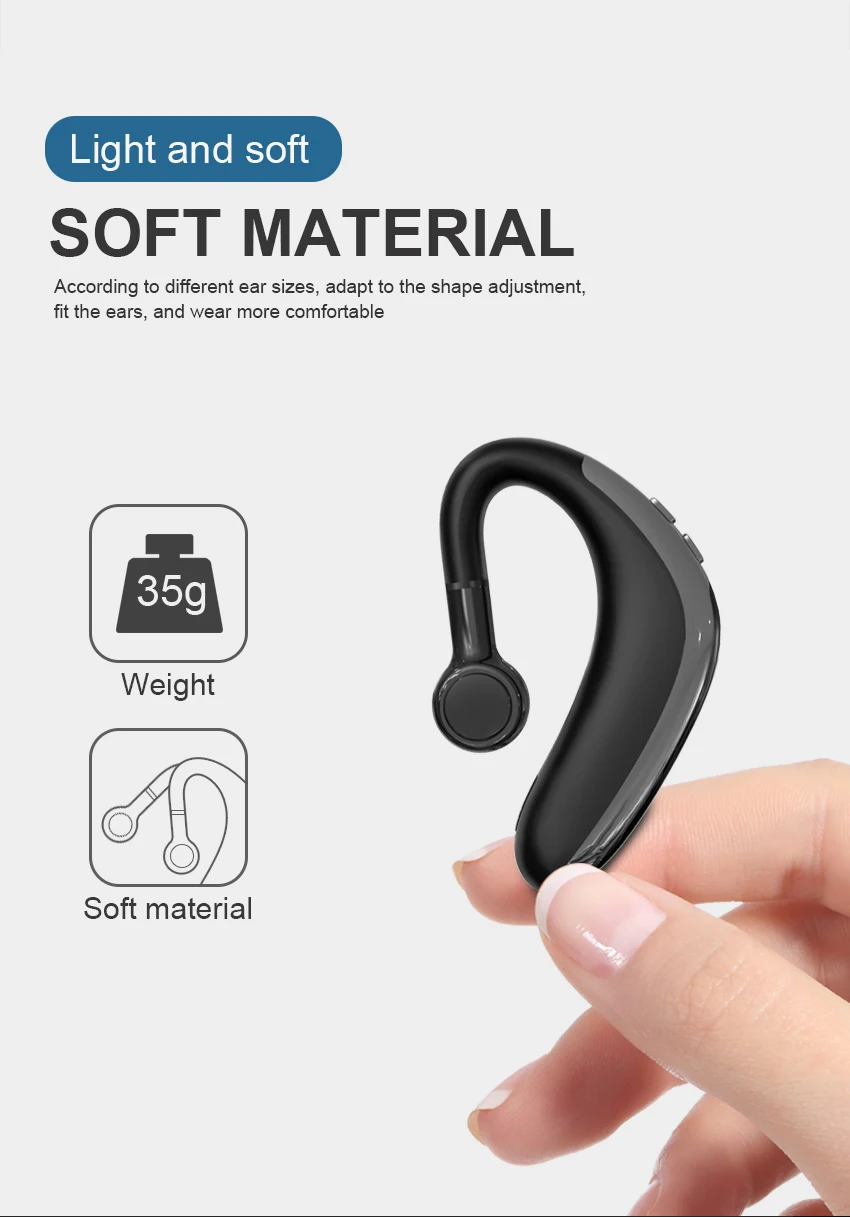 H500 Bluetooth V5.0 привод наушники беспроводной Крюк дизайн удобный мобильный телефон альтернативный наушник для левого/правого уха гарнитура