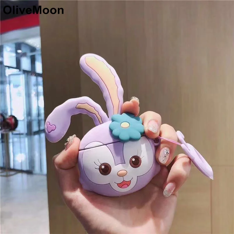 

3D Cute Rabbit Earphone Case For Airpods 1 2 Case Silicone Bluetooth Headphone Cover Airpods 1 2 Charging Box
