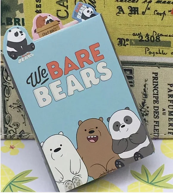 Kawaii Мы Голые Медведи кактус клубника Сакура 6 складной Блокнот N Times Sticky Notes memo закладки для блокнота подарочные канцелярские товары