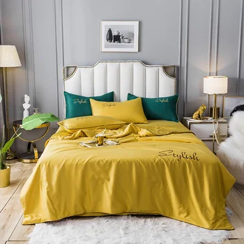 

Home Textiles Summer Washed Silk Throw Quilt Blanket for Adult Kids Air Condition Comforter Bedspread Bed Cover Bedding Set