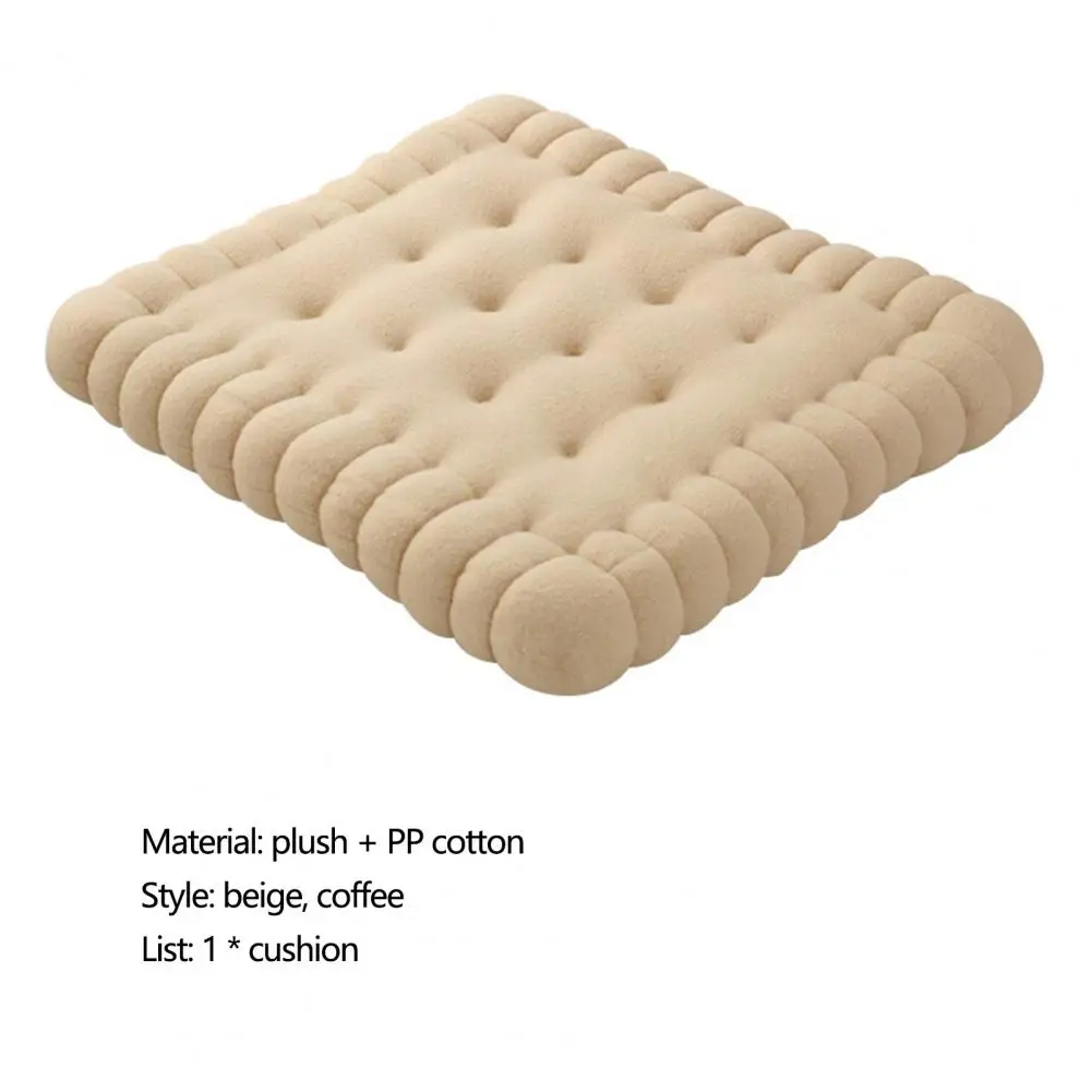 2021 New Style Cute Pillow Biscuit Shape Anti-fatigue PP Cotton Soft Sofa Cushion for Home Bedroom Office Dormitory Decor