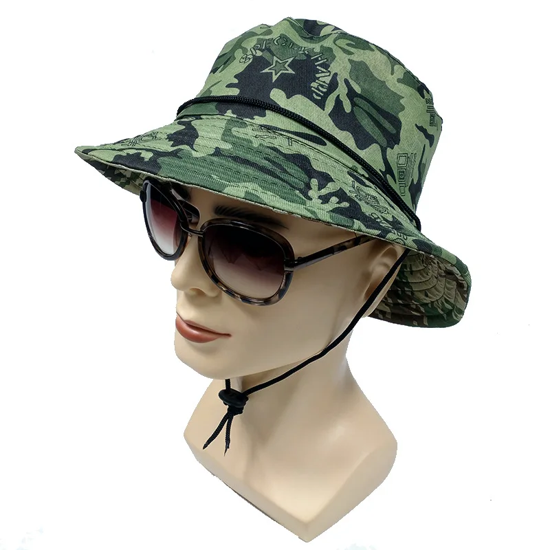 

Camouflage Men And Women-Spring And Summer Autumn Double-Sided Small along Camouflage Cap Fishing Sun Protection Hat Outdoor Tra