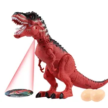 Elektronik simülasyon dinozor oyuncak gerçekçi T Rex yürüyüş figürü ışıkları ses Model oyuncaklar çocuklar için noel hediyesi oyuncaklar