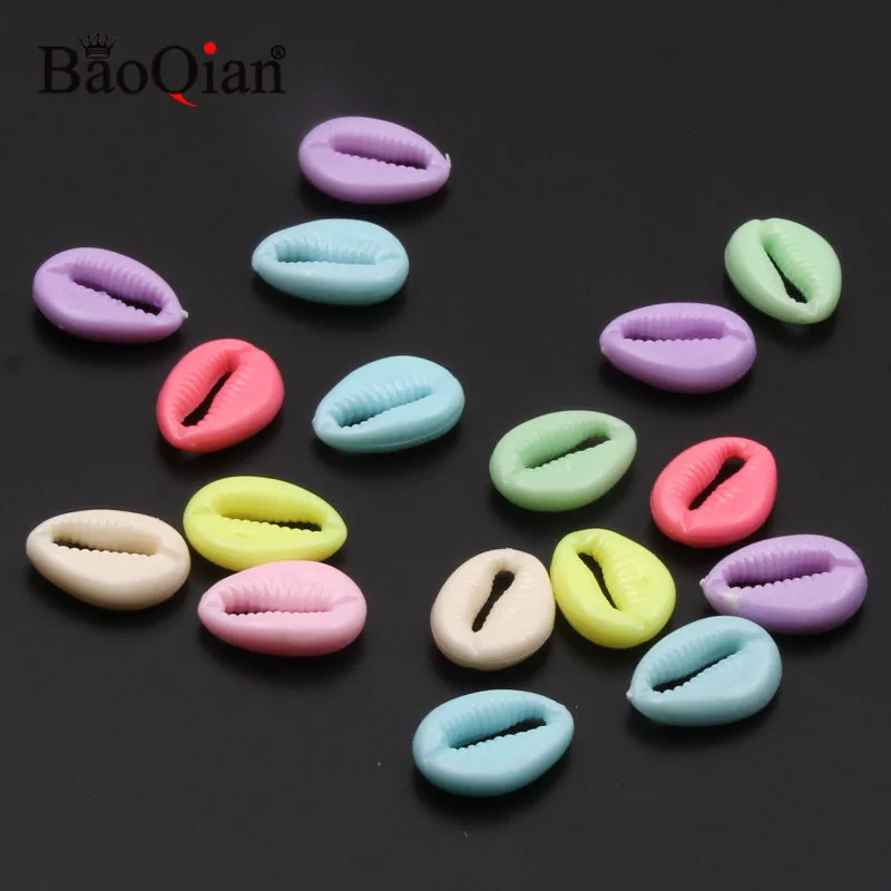 Mixed Color Plastic Acrylic Sea Shells 50pcs Natural Shell Ornaments