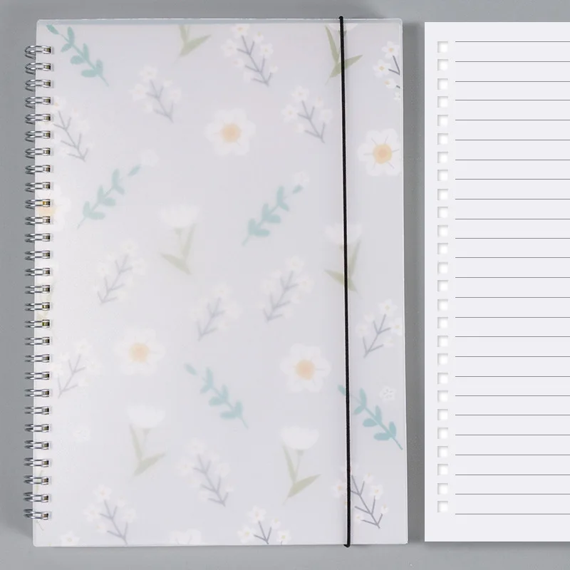 Простой симпатичный цветочный полипропиленовый чехол A5 в горошек серебряное