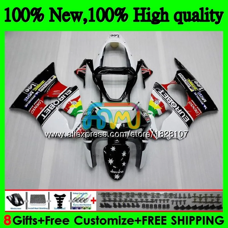 No. 1 Корпус для KAWASAKI ZX-6R 6 R ZX-636 ZX600 600CC ZX6R 98 99 28BS. 12 ZX636 EUROBET черный ZX600CC ZX 636 6R 98 99 1998 1999 обтекатели - Цвет: No. 1