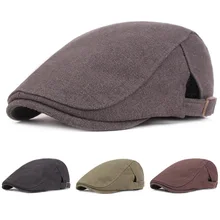 Мужские однотонные береты, классическая кепка, уличные газетные кепки для гольфа, кепки для езды