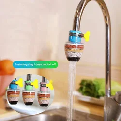 Faucet Filter 6 Layers Water Purifier Filters Activated Carbon Filtration Spray Head Anti-Spill Tap Nozzle Faucet Accessories