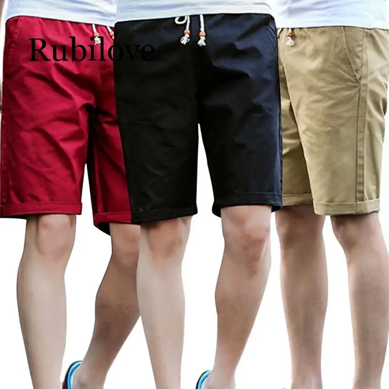 Бренд Джоггеры для отдыха дышащие повседневные шорты удобные размера плюс крутые однотонные хлопковые шорты мужские