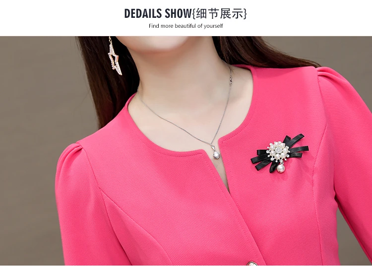 Most effective New Spring Autumn Womens Formal Elegant Jackets Coats Plus Size Female V-neck Long Sleeve Jackets L