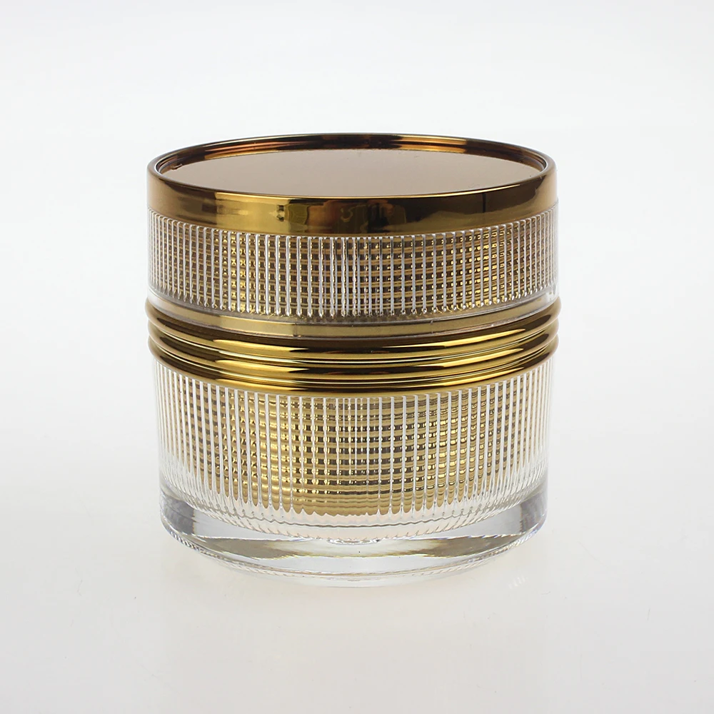 

50g Empty Skin Care Acrylic Cream Container with Gold Cap for Sale