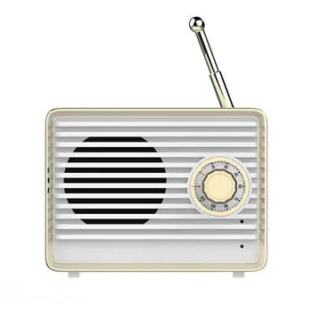 

Mini Outdoor Portable Mini Wireless Speaker Cute Nostalgic 3D Stereo Surround HiFi Sound Portable with Microphone Speakers
