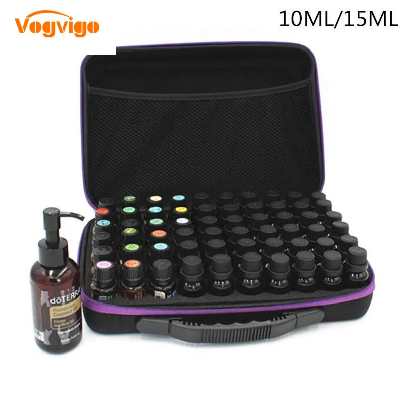 

VOGVIGO 60 Compartment Essential Oil Storage Bags Durable Cosmetic Bag Home Bar School Makeup Water Case Travel Organizer Holder