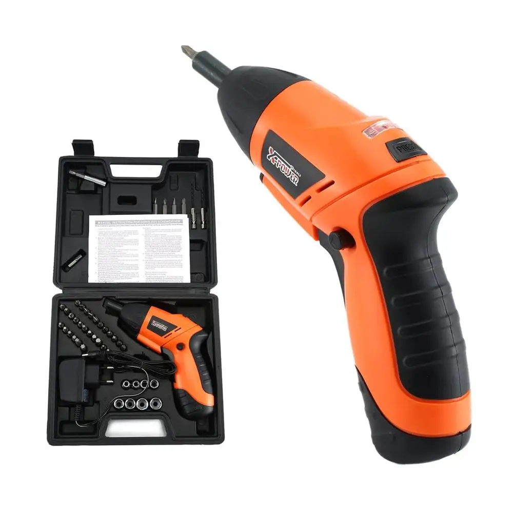 

X-power 46 Pcs 4.8V Electric Screw Driver Rotatable Multi-function Screwdriver Charging Mode Electric Drill Electrical Tools