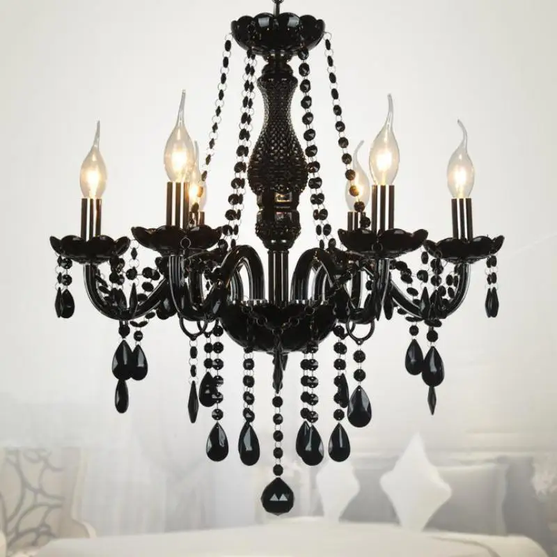 Showcase Small Black Chandelier Led Kitchen Light Classical E14