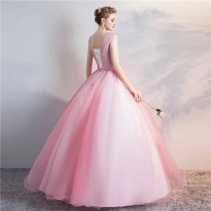 Vestidos de 15 anos розовые Бальные платья Пышные Платья кружевные вечерние платья с аппликацией vestidos de 15 Anos Sweet 16