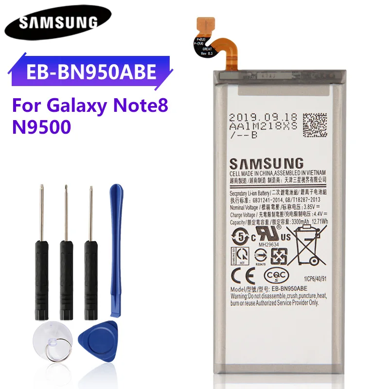 

Original Battery EB-BN950ABE EB-BN950ABA For Samsung Galaxy Note8 Note 8 N9500 N9508 N950F Project Baikal 3300mAh Phone Battery