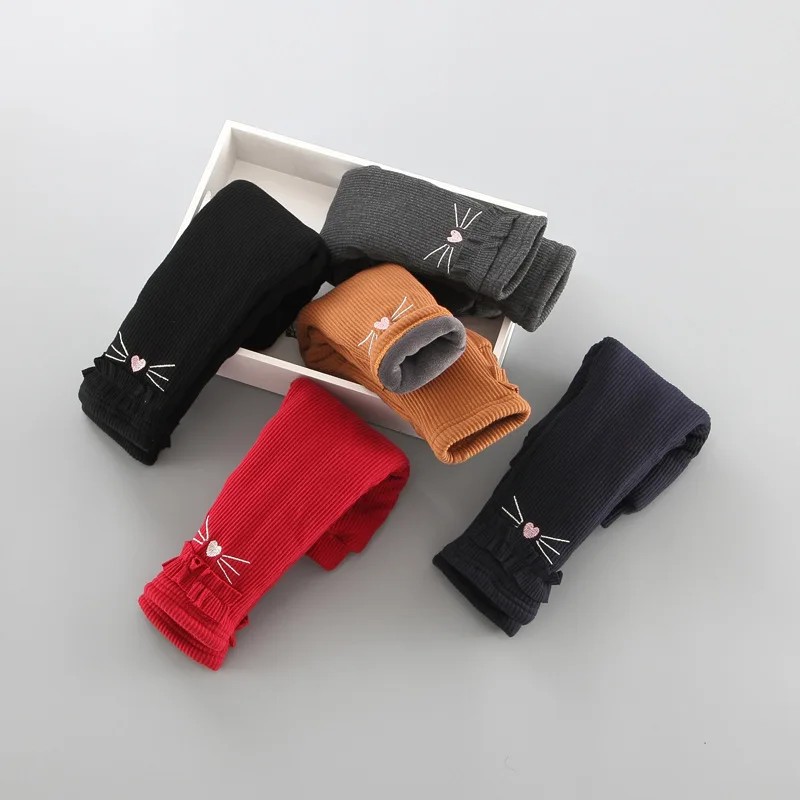 

On Behalf of Crawler 2018 Winter Solid Color Heart Beard Thick Cotton-padded Trousers Foreign Trade Childrenswear