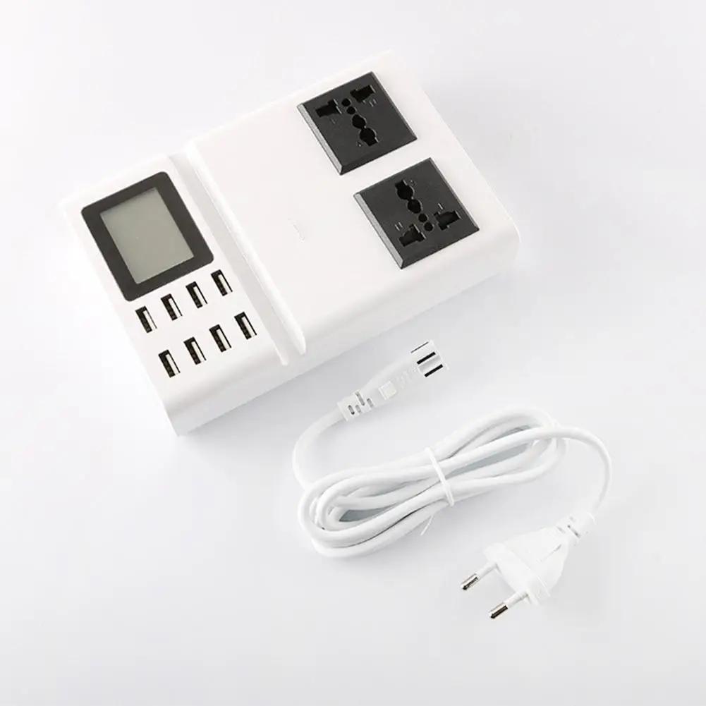 Usb порты Led дисплей США ЕС Великобритания Plug Путешествия AC мощность полосы адаптер гнездо Смарт зарядное устройство для сотового телефона планшета камера r25