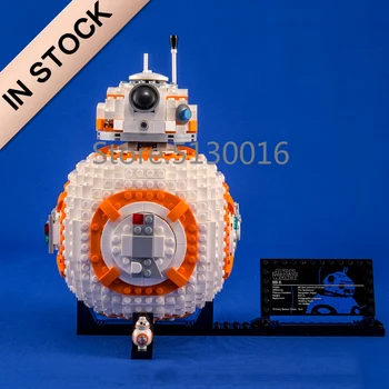 

In Stock 10906 Star Series Wars The VIII BB-8 1106pcs Model Building Blocks Compatible 05128 75187 Toys Bricks Robot 35020
