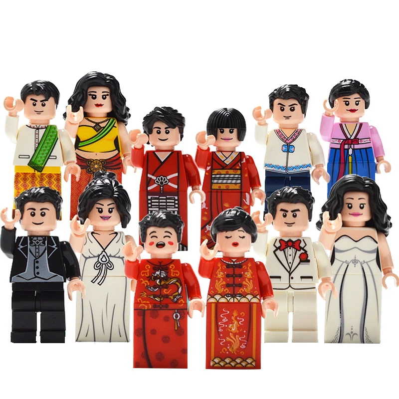 Military City Marvel Mini Action Figures Set Model Building Blocks Compatible legoing Occupations Learning Police Kid Brick Toys