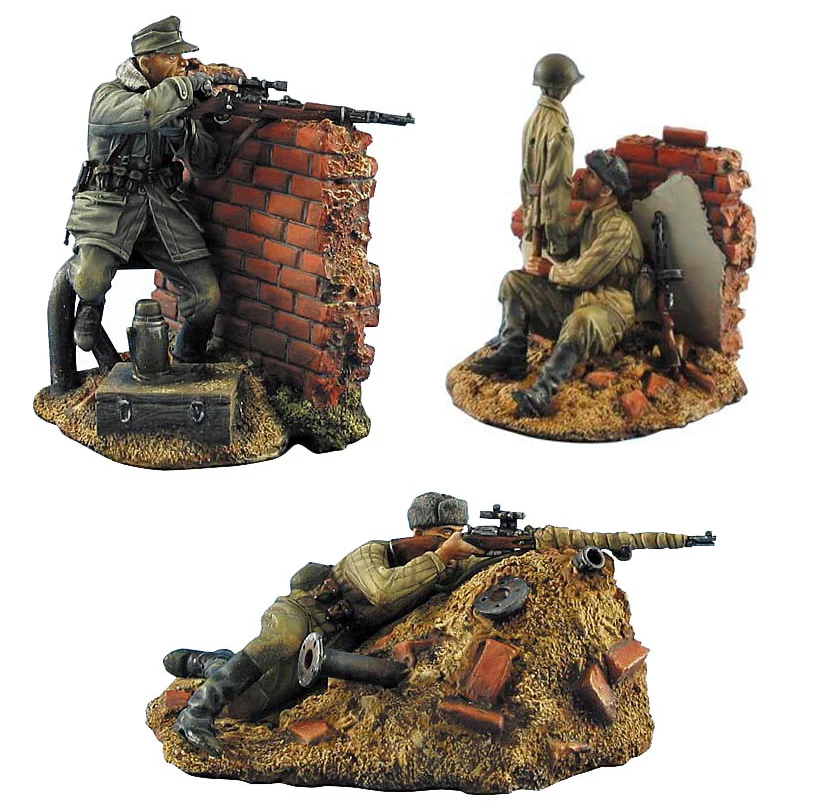 Набор для строительства фигурок из смолы 1/35 Снайпер с основанием|Наборы сборки