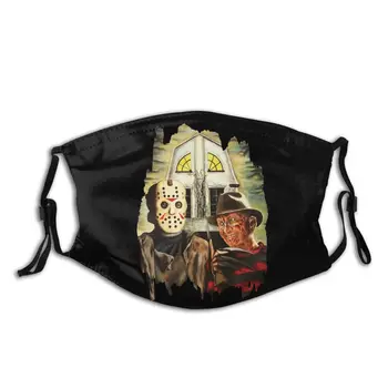 

Black Jason Mouth Face Mask Freddy Vs Jason Horror American Gothic Facial Mask Adult Polyester Mask