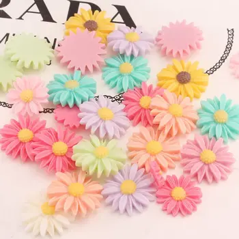

200 Pcs Resin Flower Daisy Flatback Cabochon Embellishments Jewelry Making Findi F3MF