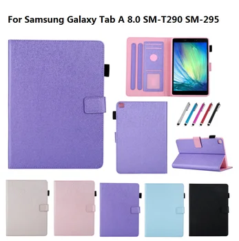 

For Tab A 8.0 2019 SM-T290 SM-T295 SM-T297 Leather Cover Funda Flip Stand Case For Samsung Galaxy Tab A 8.0 2019 T290 T295 +Pen