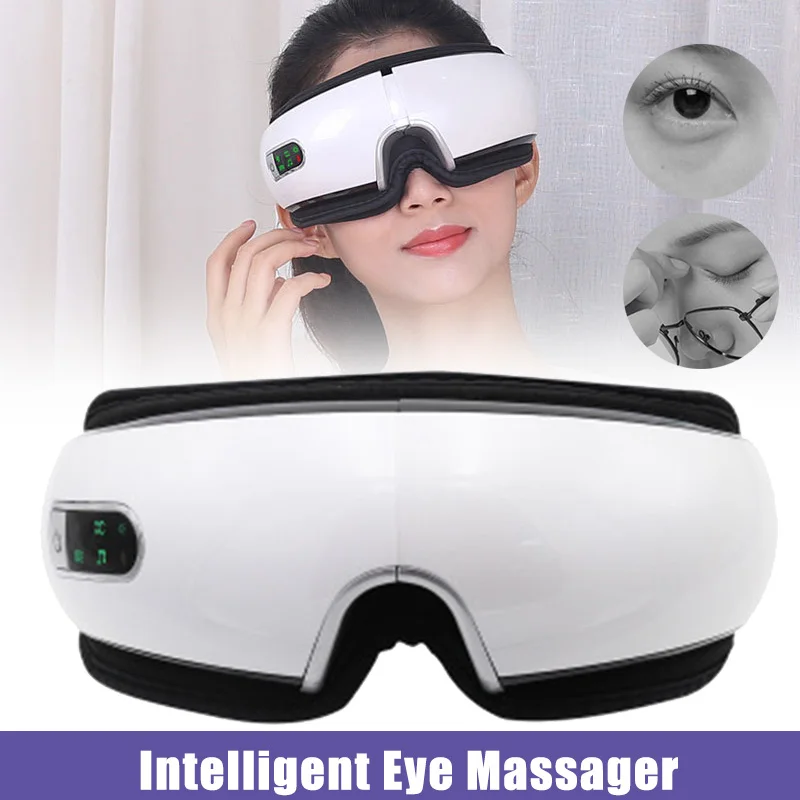 

Wireless Bluetooth Eye Massager with Hot Compress Intelligent Air Pressures Music Foldable Device QS888