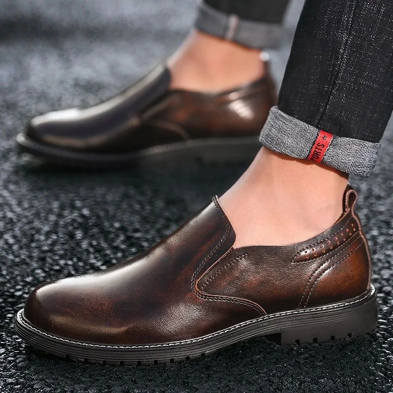 Men Loafers Shoes Design Business Men's Flats Slip on Male Mans Casual Footwear Breathable Driving | Обувь