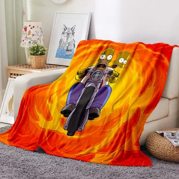 

Simpson Flannel Blanket 3D Print Cartoon Anime Fleece Blanket For Kids Blanket Picnic Throw Blanket Nap Office Fluffy Blanket