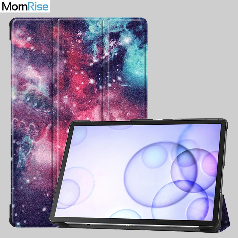 

New Painted Magnetic Smart Cover for Samsung Galaxy Tab S6 T860 10.5 Case For SM-T860 Leather Case Tablet Stand Trifold Fundas