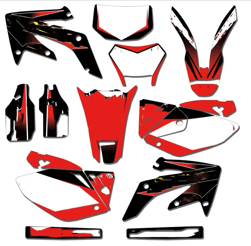 Graphics & BackgroundS Decal STICKERS Kit for Honda CRF250X 4 STROKES 2004 2005 2006 2007 2008 2009 2010 2011 2012 CRF 250 X |
