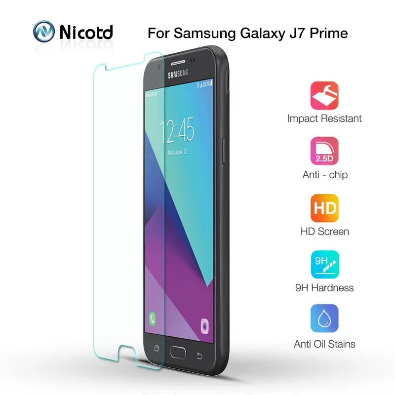 Защитная пленка из закаленного стекла 9h для samsung Galaxy 2017 J3 J5 J7 Prime 2.5D HD S7 S6 I9220 I9200 G7106