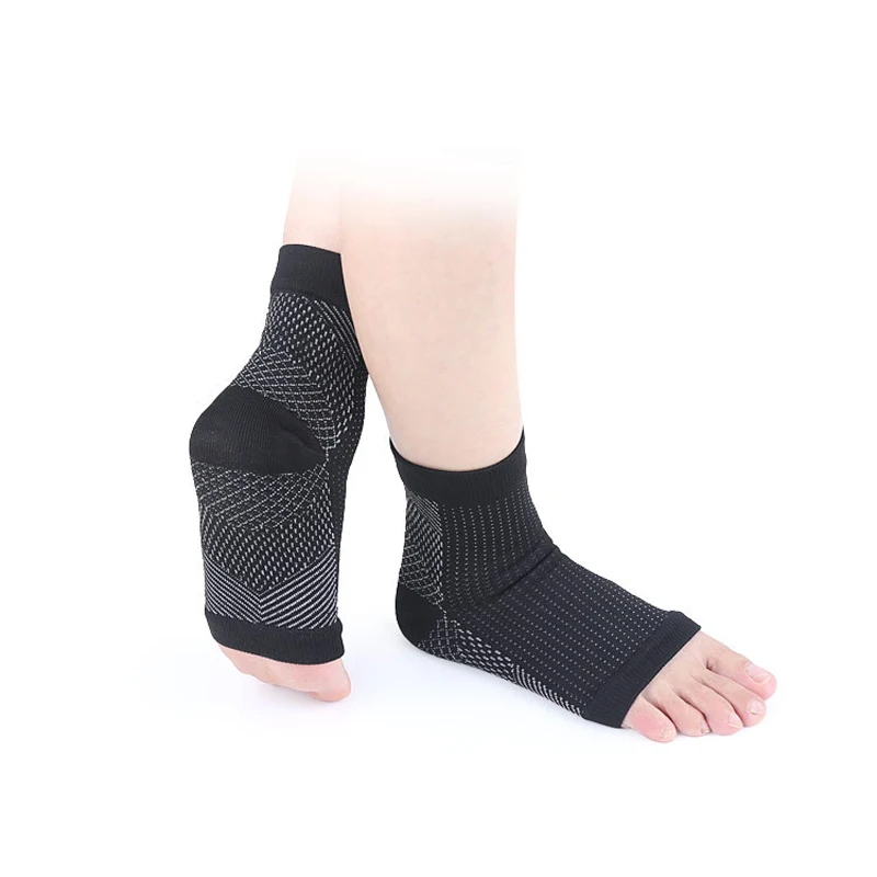 1pair Anti Fatigue Outerdoor Foot Sleeve Sock Elastic Comfort Compression Breatheable Heel Support Pain Relief Foot Care Sock