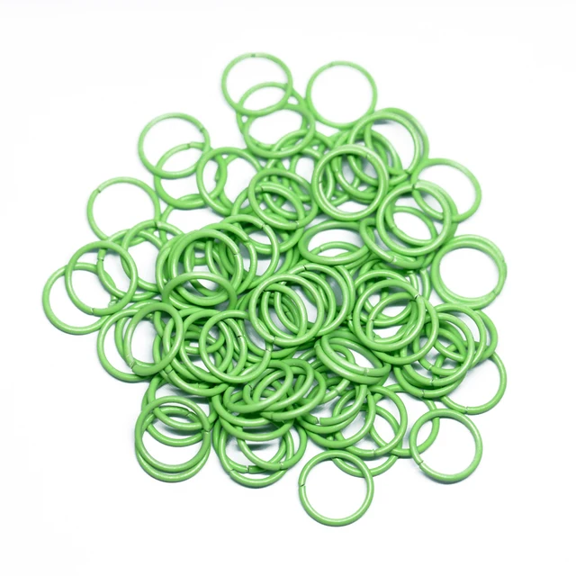 1x10mm 100pcs/lot 19 Colors Metal DIY Jewelry Findings Open Single Loops Jump Rings & Split Ring for jewelry making light green 14
