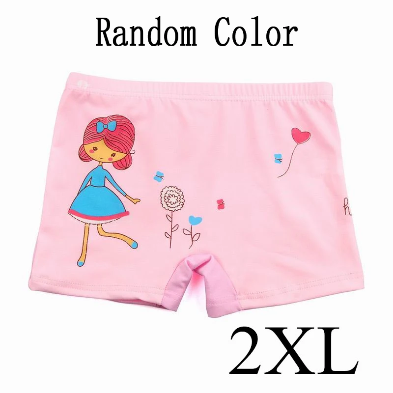 Size XXL Нижнее белье для девочек возрастом от 6 до 12 лет, 5 цветов в случайном порядке, 1 предмет качественные хлопковые трусы для девочек с принтом в виде банта и рисунками из мультфильмов - Цвет: Size XXL