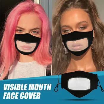 

Face Mask With Cear Window Visible Expression For The Deaf And Hard Of Hearing Adult Costumes Cospay Accessories Reusable