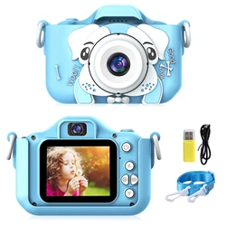Caméra pour enfants 20mp, 2.0 pouces 32 go, Mini chien de dessin animé charmant, double caméra voyage écran LCD pour 3 12 ans 