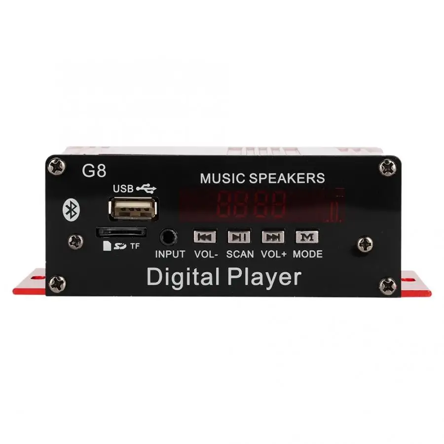 G8 HIFI автомобильный Автомобильный Bluetooth усилитель DC12V Дистанционное управление Стерео аудио; цифровой усилитель музыкальный динамик