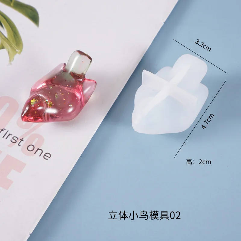 Simulation Bird DIY Crystal Epoxy Resin Mold silicone mold 3D Bird Cute Cartoon Pendant Set Silicone Mold Creative Home Decoration ornaments