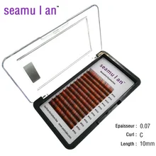 Seamulan grafting eyelashes mixed rainbow false eyelashes single tender 8 color eyelashes natural soft planting eyelashes