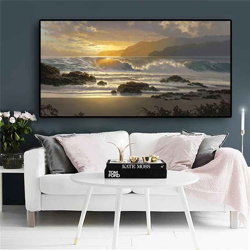 Sunset Beach Landscape mosaic diamond embroidery full square round drill Sea Wave Seascape diamond painting Wall Picture decor