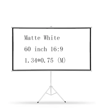 

Thinyou 60inch 16:9 Tripod Portable Folded Projection Screen HD Floor stand stronger Bracket Screens High Quality Matt White