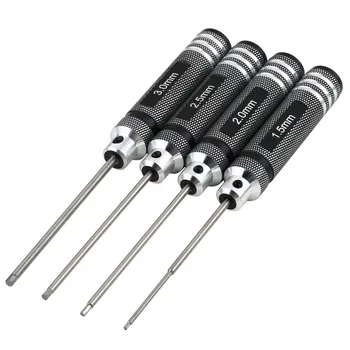 

4PCS Hex Screwdrivers 1.5mm 2.0mm 2.5mm 3.0mm Professional Screw Driver Tool Kit For RC Helicopter Plane Transmitter Car