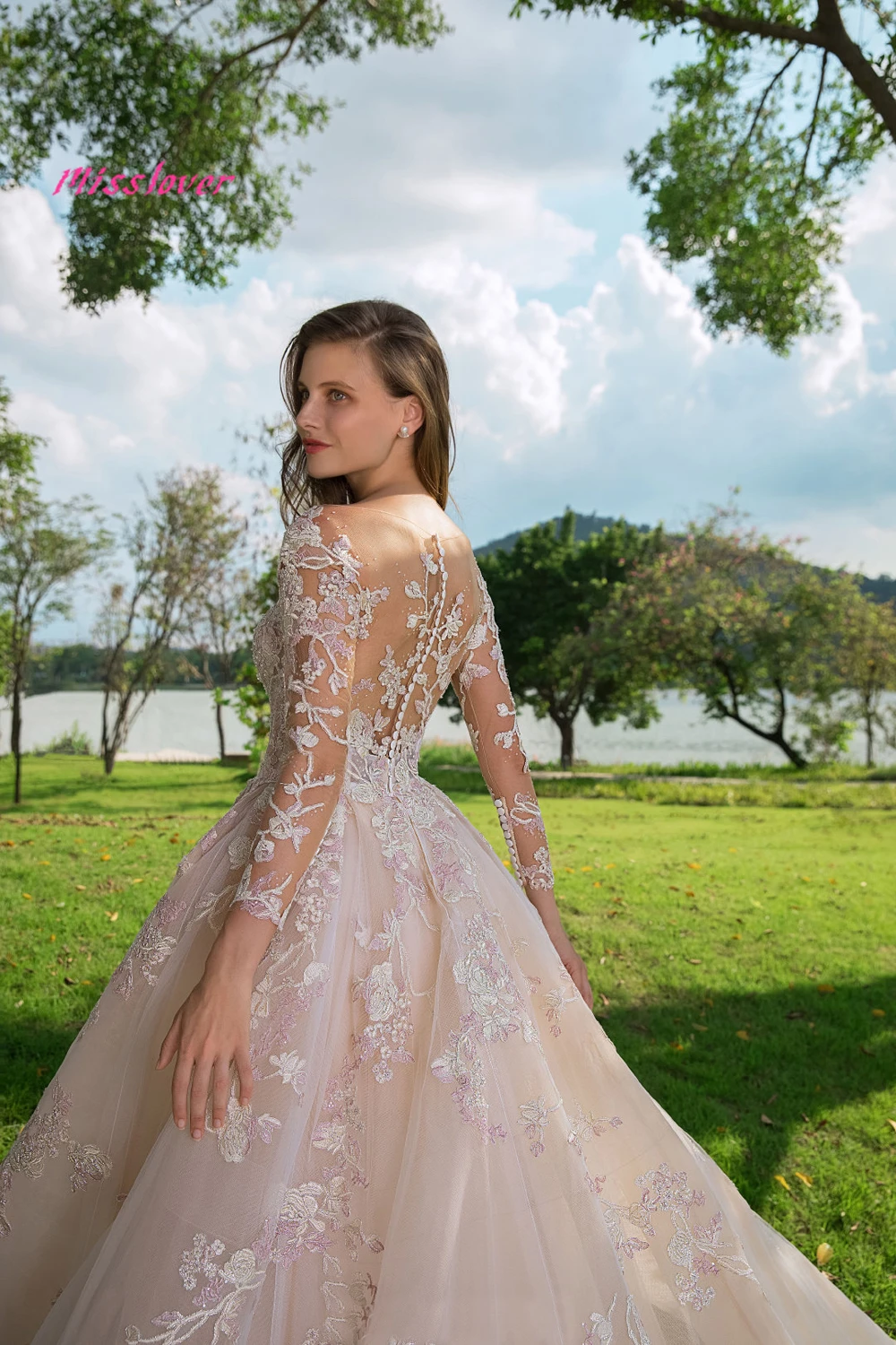 Шелковистая органза Vestido De Noiva винтажное кружевное ТРАПЕЦИЕВИДНОЕ свадебное платье невесты 2019 Новое свадебное платье с горловиной лодочка