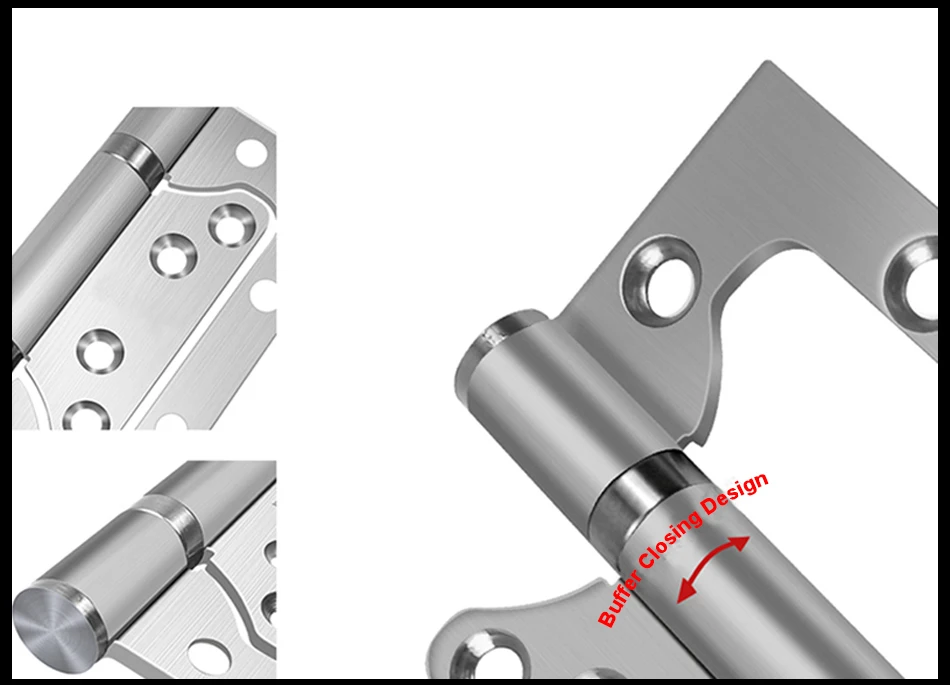 4 шт. петля для двери шкафа для мебельной фурнитуры Прочная нержавеющая сталь бесшумные петли Длина широко используется для дверных мебельных петель